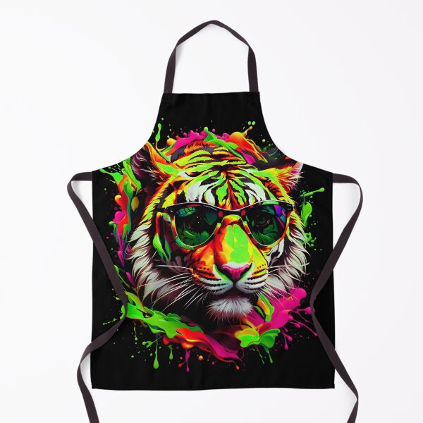 Artikelvorschau, Tiger mit Sonnenbrille und buntem Farbspritzer entworfen und verkauft von MindWave THC.