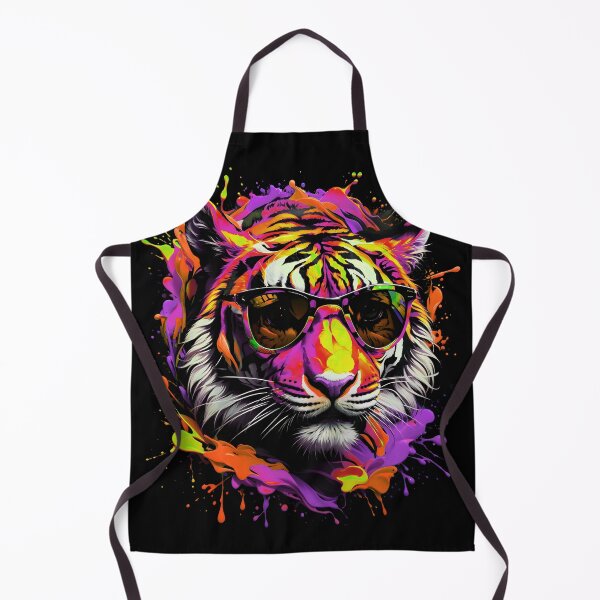 Artikelvorschau, Tiger mit Sonnenbrille und buntem Farbspritzer entworfen und verkauft von MindWave THC.