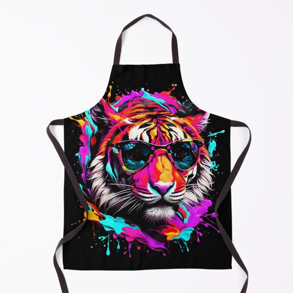 Artikelvorschau, Tiger mit Sonnenbrille und buntem Farbspritzer entworfen und verkauft von MindWave THC.
