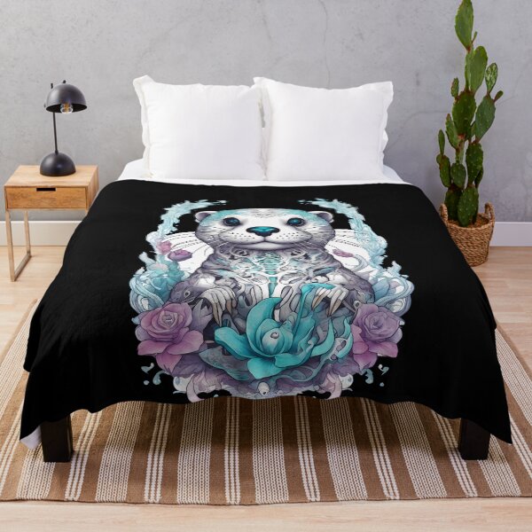 Item preview, Mystic Otter Among Flowers designed and sold by Mechanical-Artt.