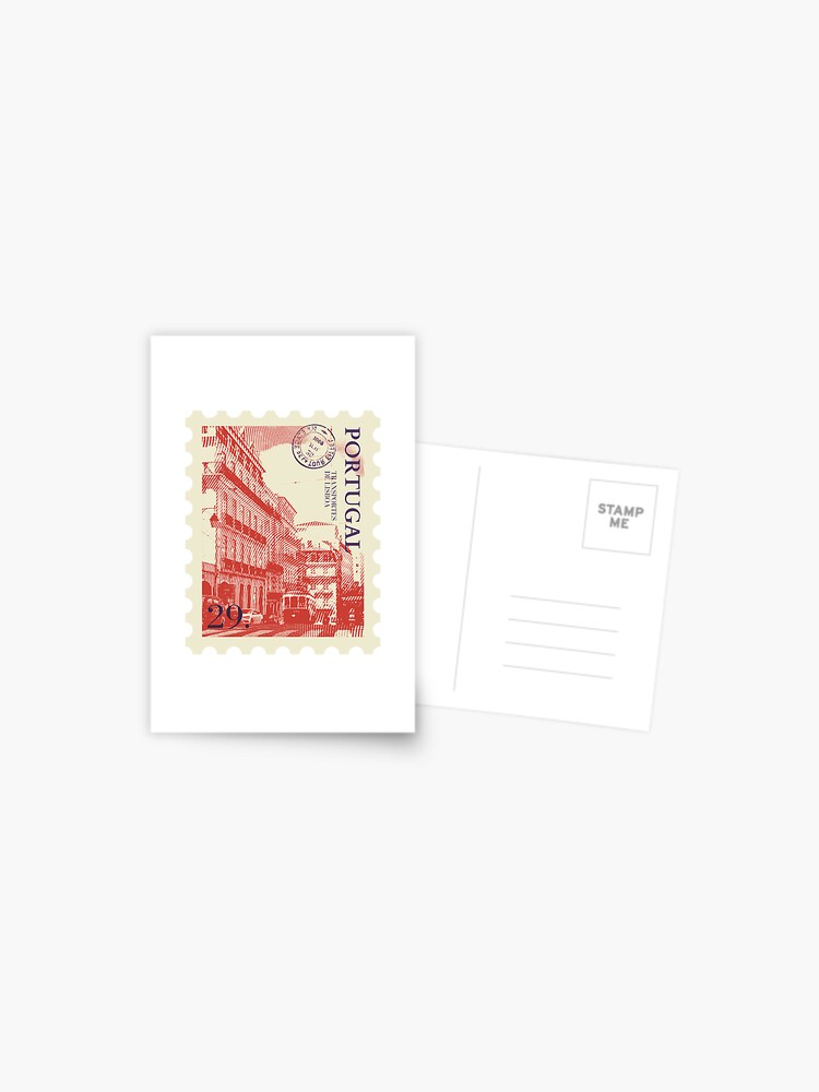Portugal postal Stamp Postcard for Sale by designsbycloudy