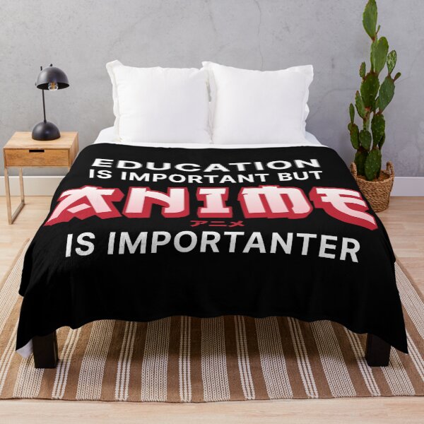 Item preview, Education is Important but Anime is Importanter (White text) designed and sold by STUDIO-72.
