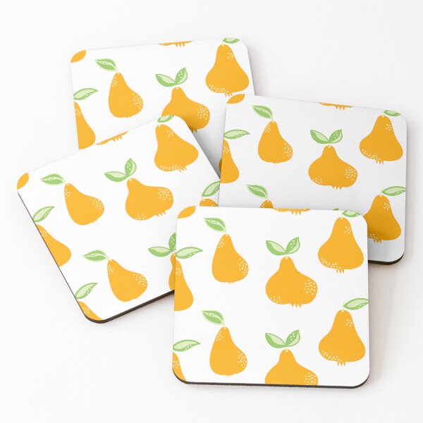 Item preview, Doodle style pears in fruit background designed and sold by Eridanka.