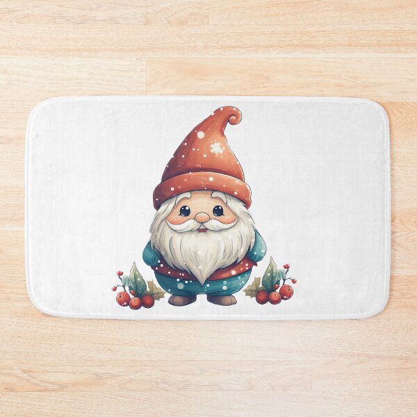 Item preview, Cute Christmas gnome in red hat designed and sold by Inktown.