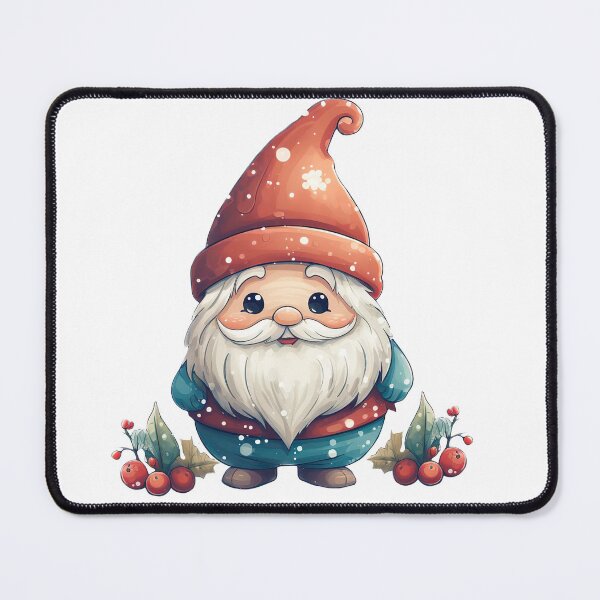 Item preview, Cute Christmas gnome in red hat designed and sold by Inktown.