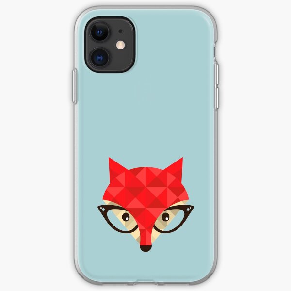 Hipster fox iPhone Soft Case