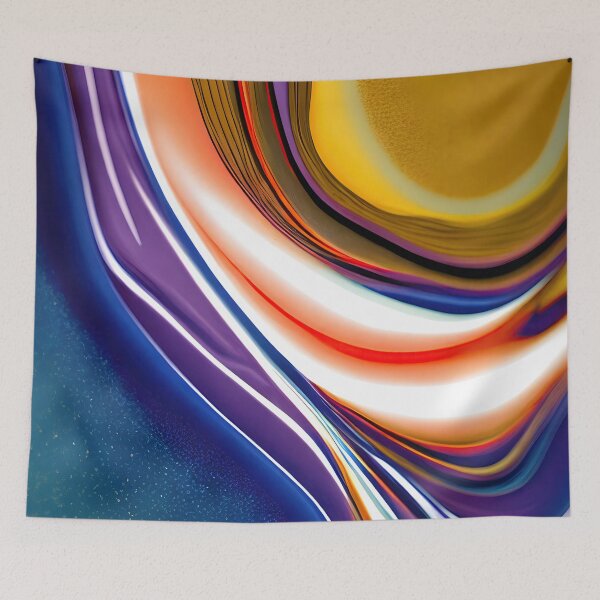 Item preview, Abstract 04 - Whirling Hues  - Yellow Blue Purple designed and sold by Artekinium.