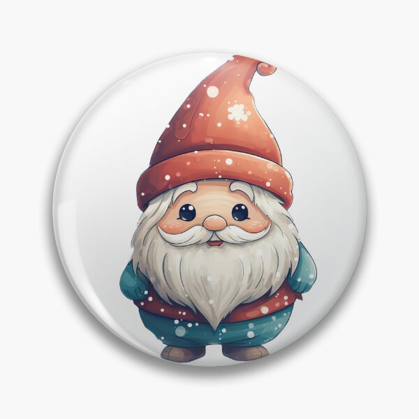Item preview, Cute Christmas gnome in red hat designed and sold by Inktown.