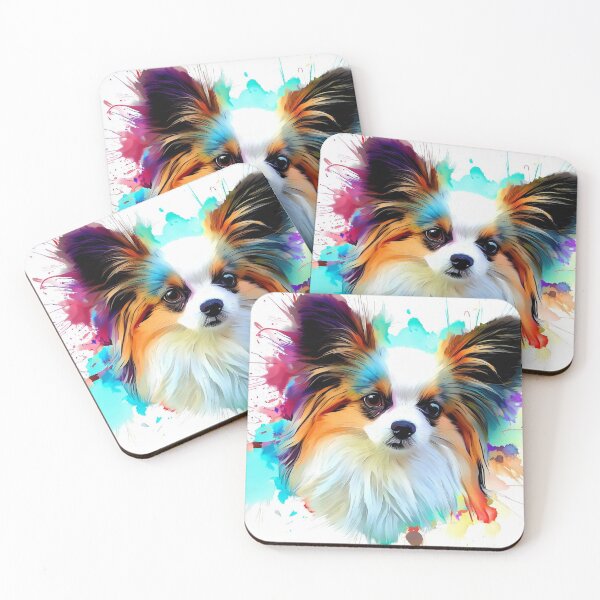 Item preview, Papillon Dog Splash Art designed and sold by The Digital Compass.