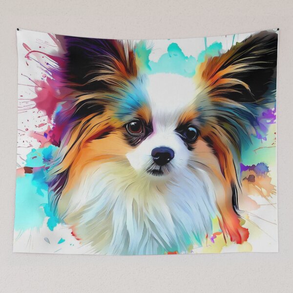 Item preview, Papillon Dog Splash Art designed and sold by The Digital Compass.