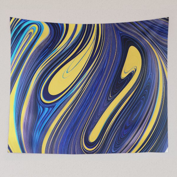 Item preview, Abstract 06 - Azure Euphoria  - Yellow Blue designed and sold by Artekinium.