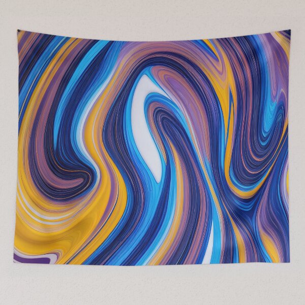 Item preview, Abstract 07 - Enchanted Swirls  - Yellow Blue Purple designed and sold by Artekinium.