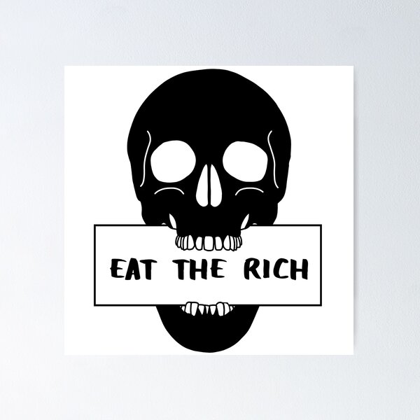 Artikelvorschau, Schädel mit Eat the Rich entworfen und verkauft von frosttee.