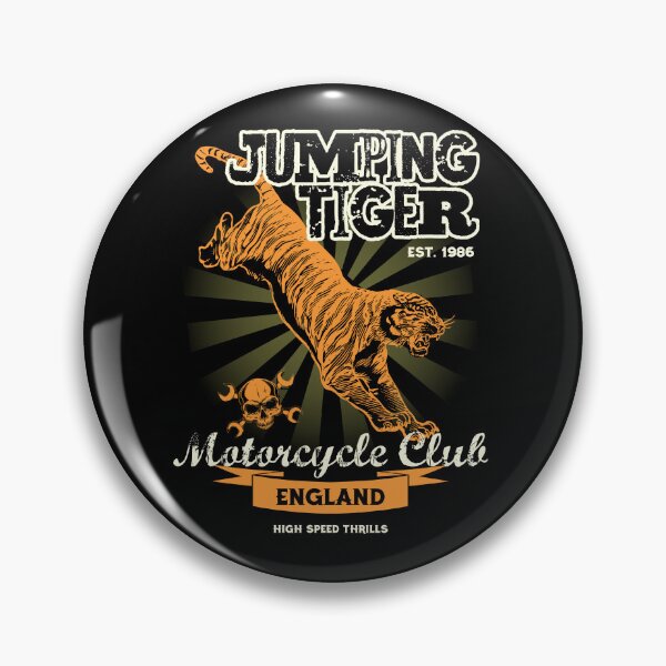 Item preview, Jumping Tiger Motorcycle T-Shirt designed and sold by Bianca-Design.