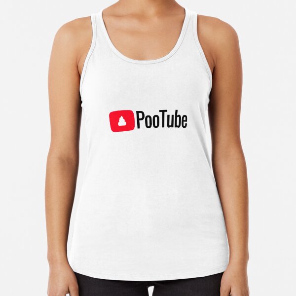 In Those Awkward Social Moments, Reach For PooTube - Reliable & Rewarding! Racerback Tank Top