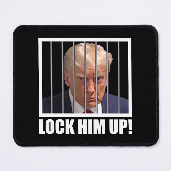 Item preview, Lock Him Up! Trump Mugshot designed and sold by Cat Lady Designs.