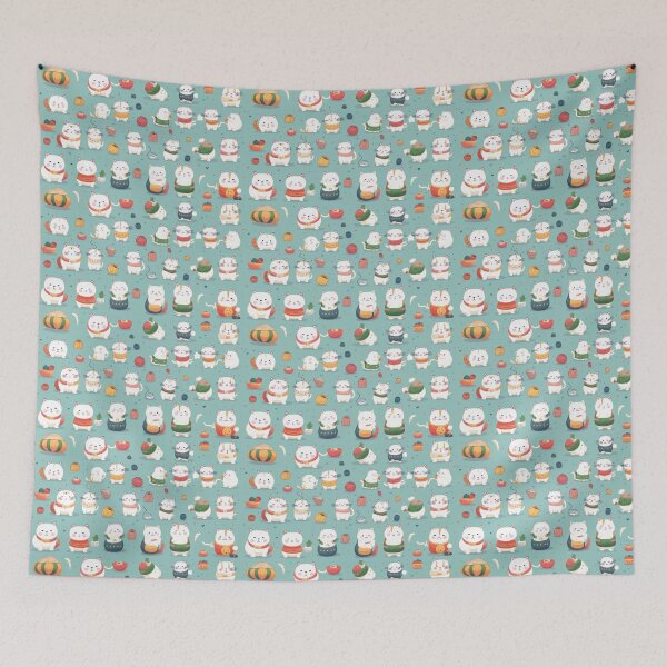 Item preview, Cute Kid Cat Pattern seamless designed and sold by warayut.