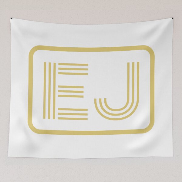 Item preview, EJ Initials Gold Geometric Letters designed and sold by Jeallan Designs.