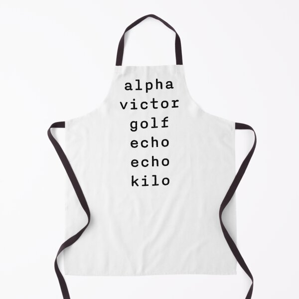 Item preview, AVGEEK in Aviation Phonetic Alphabet black text big designed and sold by disgracedtees.
