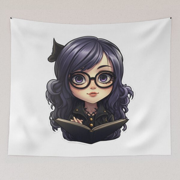 Item preview, Chica gótica nerd (fondo blanco) designed and sold by Tabuku.