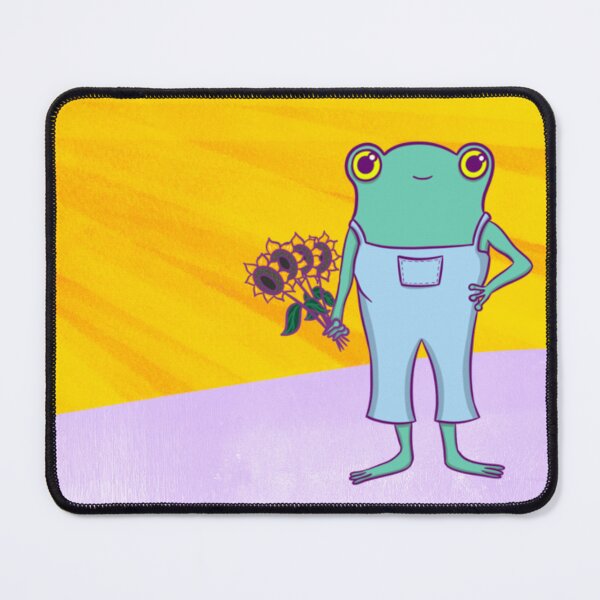 Item preview, Farmer Frog With Sunflowers and Sunshine designed and sold by quirkyburp.