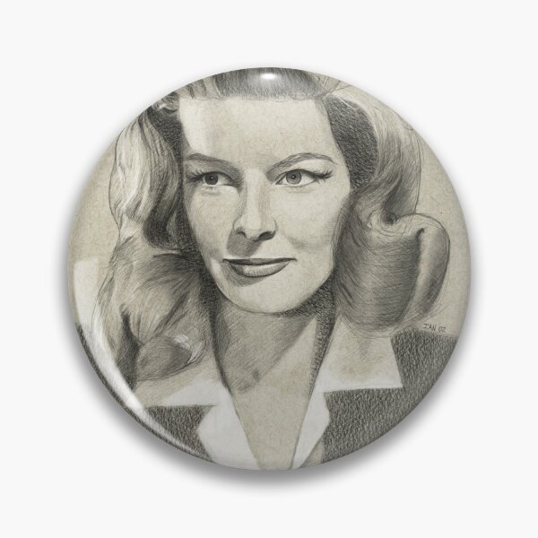 Item preview, Katharine Hepburn Portrait Drawing designed and sold by Ian  Oz.