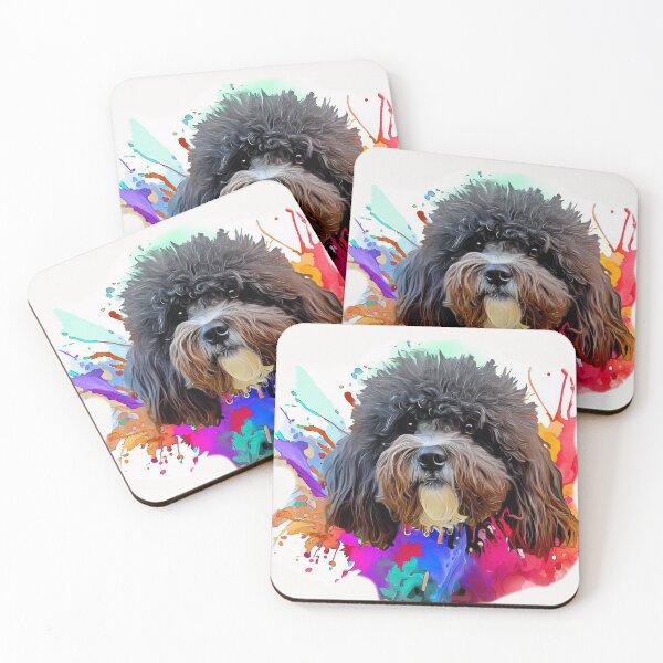 Item preview, Portuguese Water Dog Splash Art designed and sold by The Digital Compass.