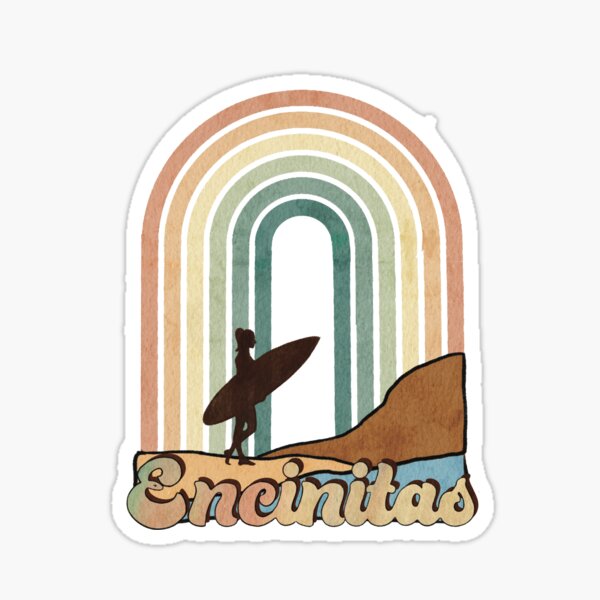 Encinitas Beach Rainbow Sticker