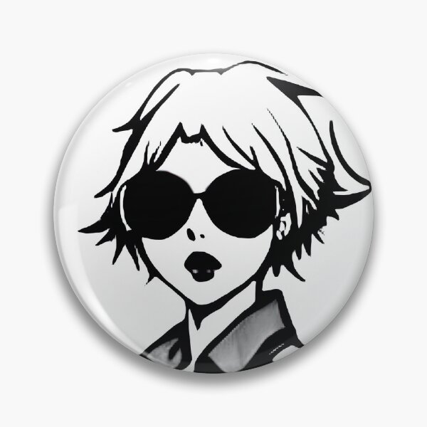Item preview, Dibujo en blanco y negro de una Chica rubia con gafas de sol designed and sold by DorianSlate.