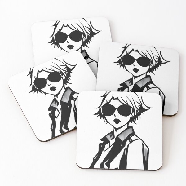 Item preview, Black and white drawing of a blonde girl with sunglasses designed and sold by DorianSlate.