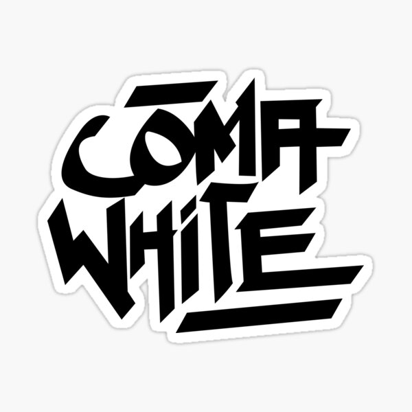 Coma White Sticker