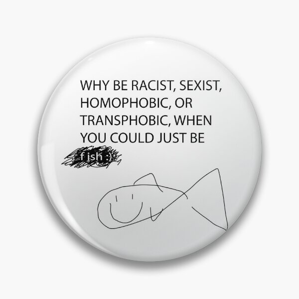 Item preview, fish black text designed and sold by estrogendered.
