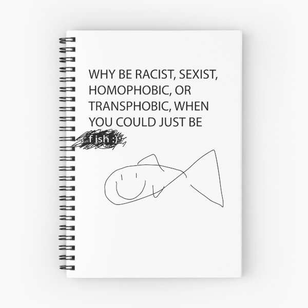 Item preview, fish black text designed and sold by estrogendered.