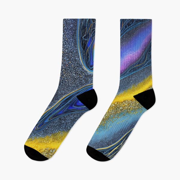 Item preview, Abstract 09 - Cosmic Melody  - Blue Purple Gold designed and sold by Artekinium.
