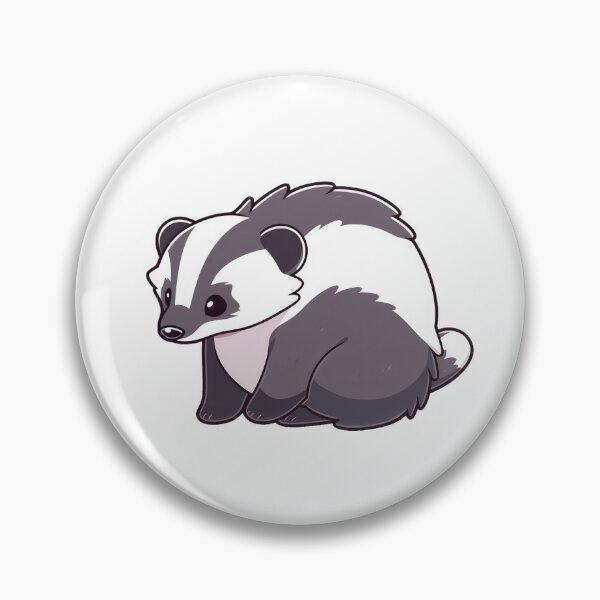Item preview, Cute black and white badger designed and sold by SundayDonuts.