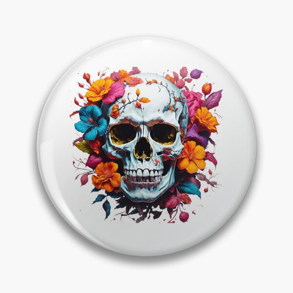 Item preview, Skull with Roses and Flowers designed and sold by rhashhab.