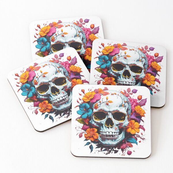 Item preview, Skull with Roses and Flowers designed and sold by rhashhab.