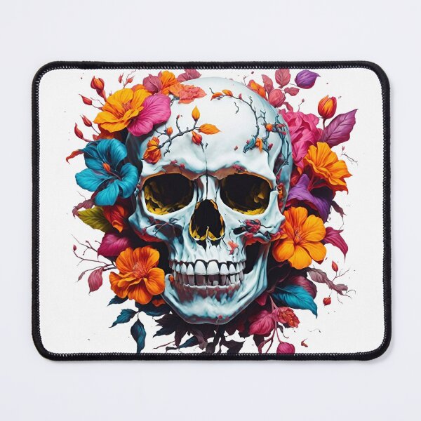Item preview, Skull with Roses and Flowers designed and sold by rhashhab.