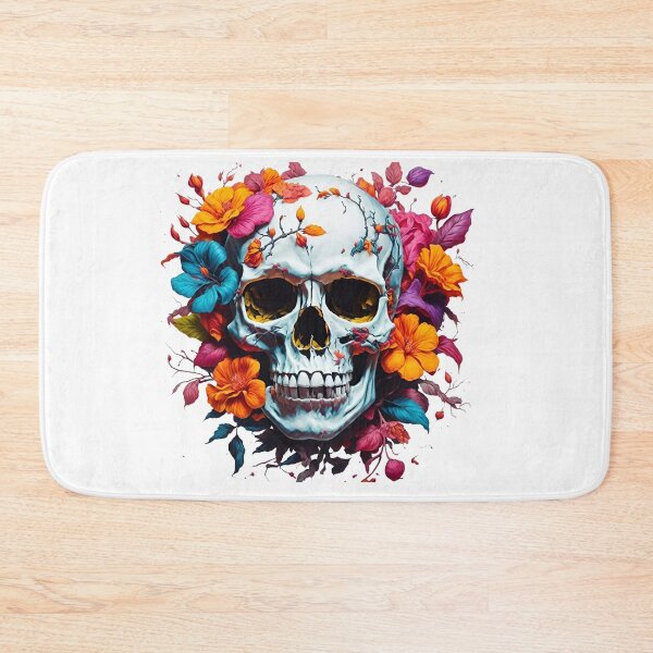 Item preview, Skull with Roses and Flowers designed and sold by rhashhab.