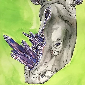 Artwork thumbnail, Geode Rhinoceros by RaLiz