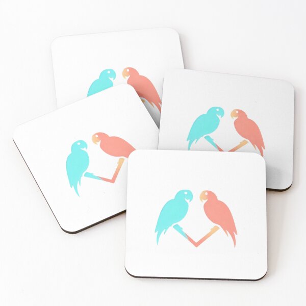 Item preview, Two Macaws in Love on a Trunk designed and sold by MinimalistHaven.