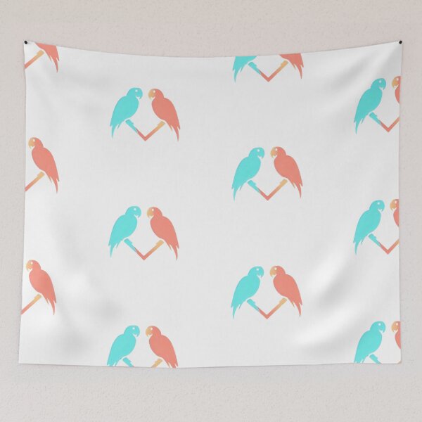 Item preview, Two Macaws in Love on a Trunk designed and sold by MinimalistHaven.