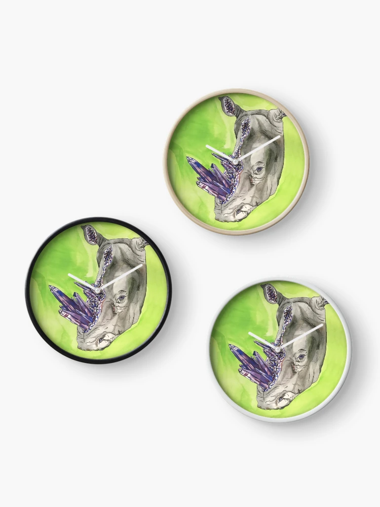 Thumbnail 3 of 4, Clock, Geode Rhinoceros designed and sold by RaLiz.