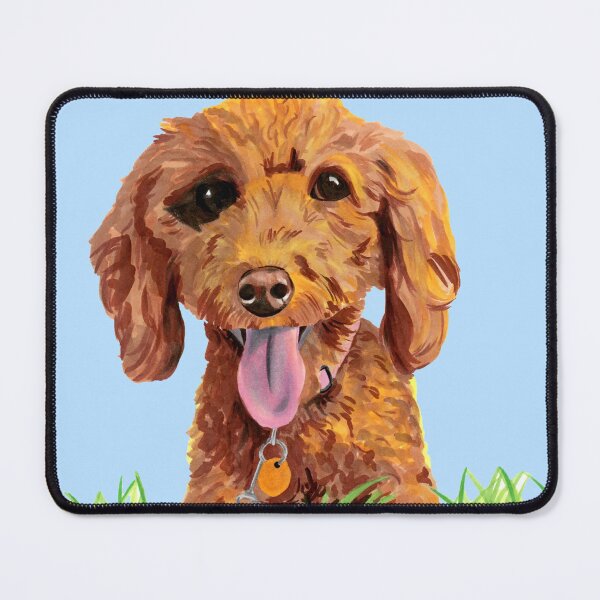 Item preview, Mini Goldendoodle Portrait Art designed and sold by quirkyburp.