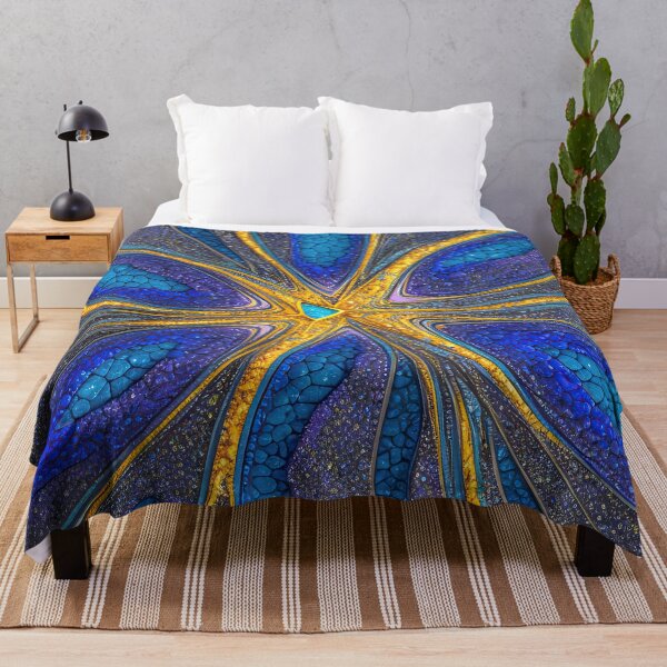 Item preview, Abstract 10 - Mesmerizing Tangle  - Blue Purple Gold designed and sold by Artekinium.