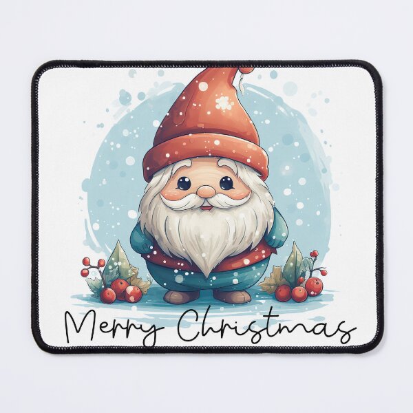 Item preview, Merry Christmas Cute Christmas gnome in red hat with snow designed and sold by Inktown.