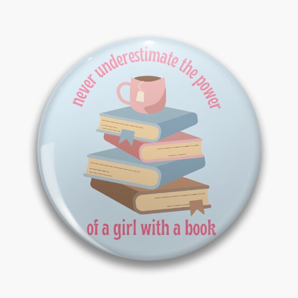 Item preview, never underestimate the power of a girl with a book designed and sold by stickersxbecca.