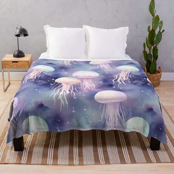Item preview, Jellyfish and Stars Whimsical Pattern II designed and sold by OurBarcode.