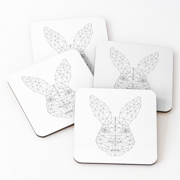 Item preview, Rabbit Low Poly Art.  Polygonal Outline Design. designed and sold by AnnaVioletStore.