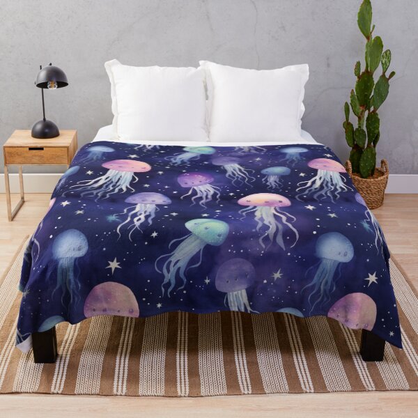 Item preview, Jellyfish and Stars Whimsical Pattern III designed and sold by OurBarcode.